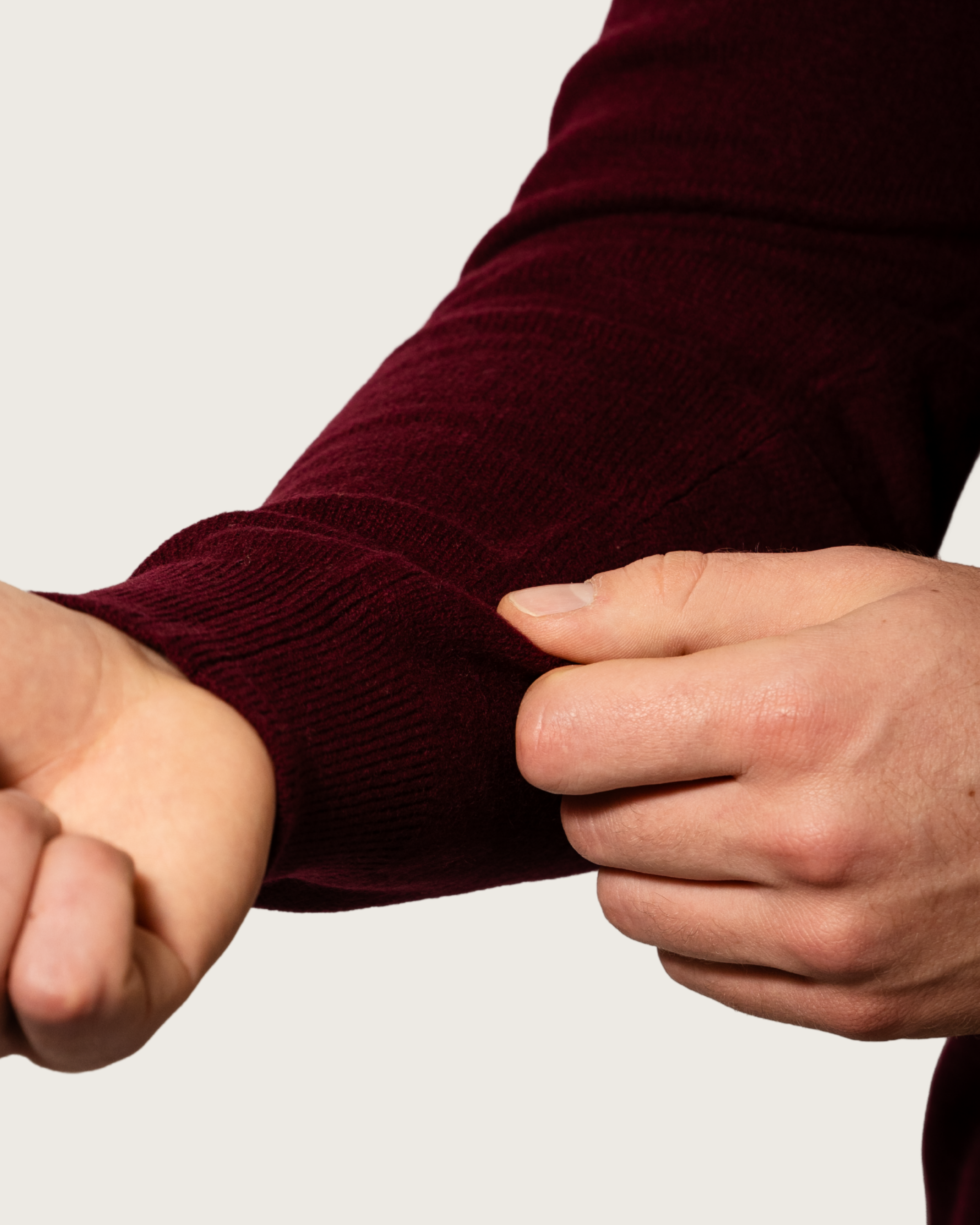 Pulover Half-Zip — Burgundy