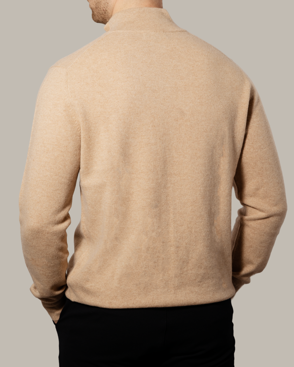 Pulover Half-Zip — Cașmir Pur